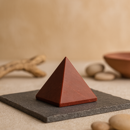 Red Jasper Crystal Pyramid – for Strength & Courage