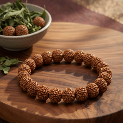 Kashi Siddh 5 Mukhi Rudraksha Energy Bracelet – for Protection & Positivity