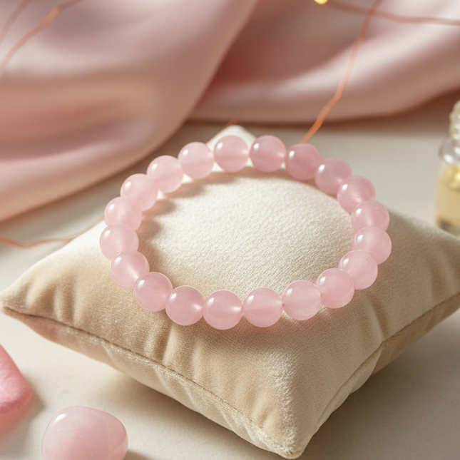 Love Magnet Heart Band (Relationship Focus) – Rose Quartz, for Love & Harmony