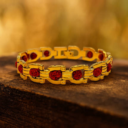 Men's Stainless Steel Rudraksha Band – for Protection & Positivity