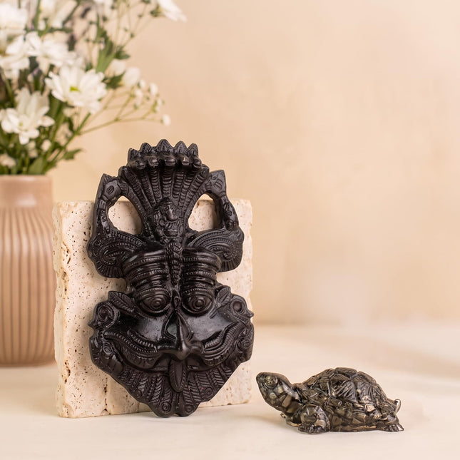 Kirtimukha with Free Vastu Pyrite Tortoise