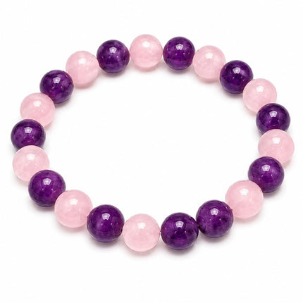 Amethyst & Rose Quartz Bracelet