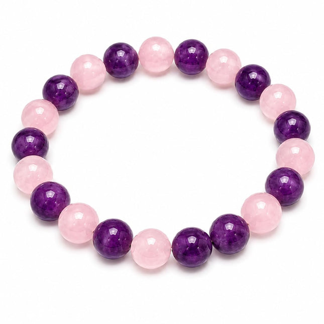Amethyst & Rose Quartz Bracelet