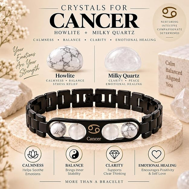 Cancer Zodiac Metal Band – crystals and their meanings