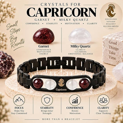 Capricorn Zodiac Metal Band – crystals and their meanings
