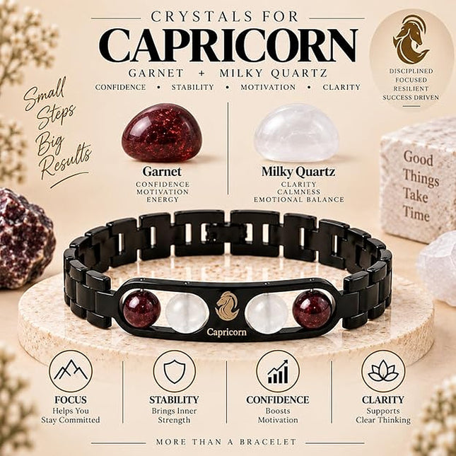 Capricorn Zodiac Metal Band – crystals and their meanings