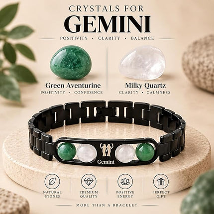 Gemini Zodiac Metal Band – crystals and their meanings