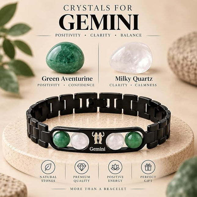 Gemini Zodiac Metal Band – crystals and their meanings