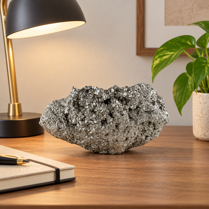 Large Raw Pyrite Gemstone — placement example