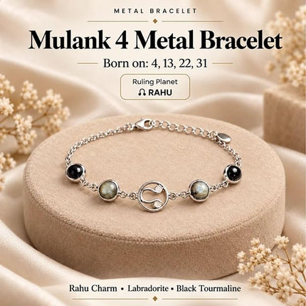 Mulank 4 Rahu Crystal Band – front view