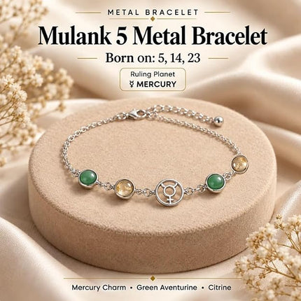 Mulank 5 Budh Crystal Band – front view