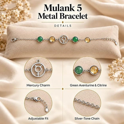 Mulank 5 Budh Crystal Band – close-up details