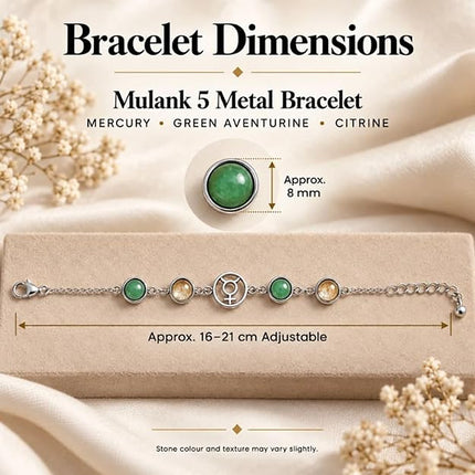 Mulank 5 Budh Crystal Band – size and dimensions