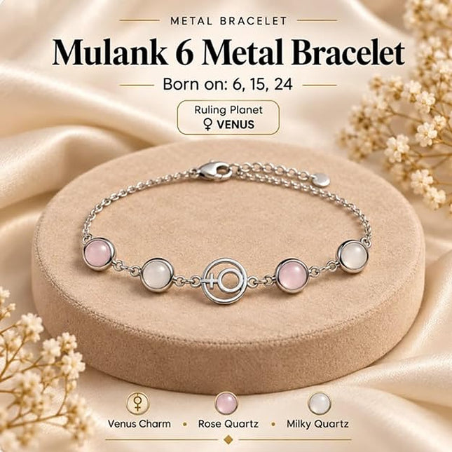 Mulank 6 Shukra Crystal Band – front view