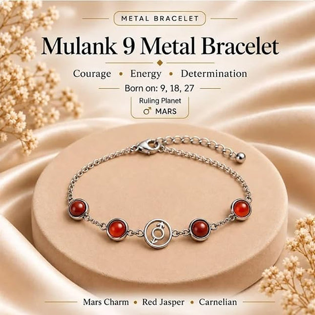 Mulank 9 Mangal Crystal Band – front view