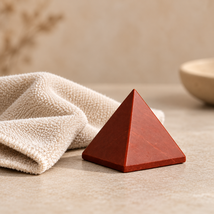 100% Pure Red Jasper Crystal Pyramid — safe care guidance