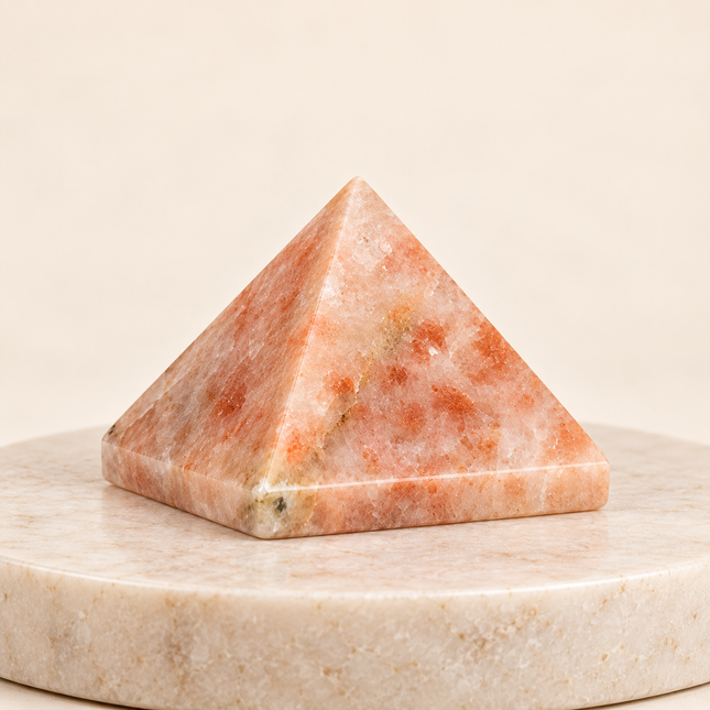 100% Pure Sun Gemstone Crystal Pyramid — clean product view