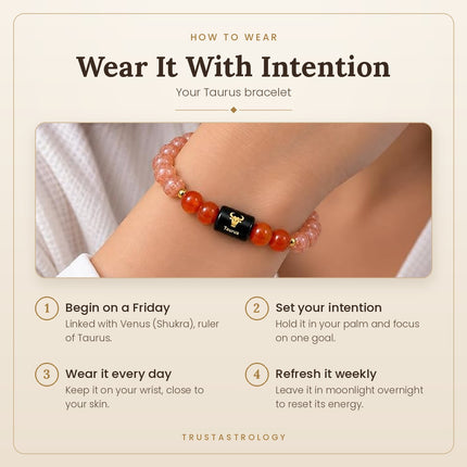 Taurus Zodiac Sunstone & Carnelian Band – how to wear and best day