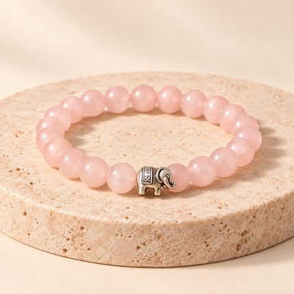 Women's Rose Quartz Band (6mm Beads) — clean product view